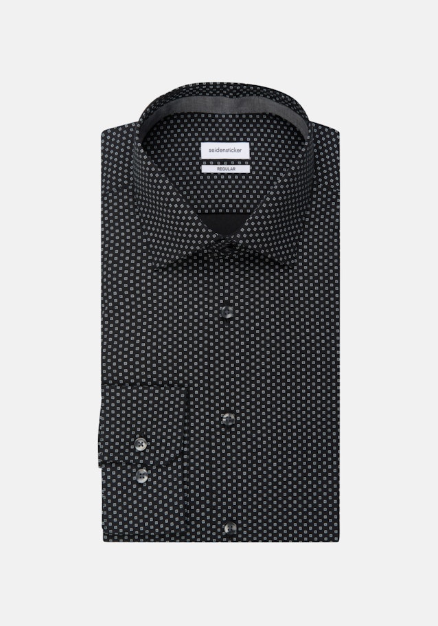 Business Shirt in Regular with Kent-Collar in Black |  Seidensticker Onlineshop