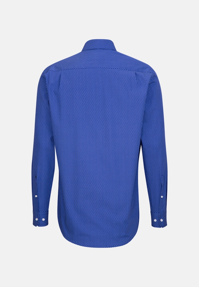 Regular Business Hemd Druck in Mittelblau |  Seidensticker Onlineshop