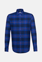 Business Shirt in Slim with Button-Down-Collar in Medium Blue |  Seidensticker Onlineshop