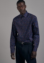 Slim Business Shirt Print in Dark Blue |  Seidensticker Onlineshop