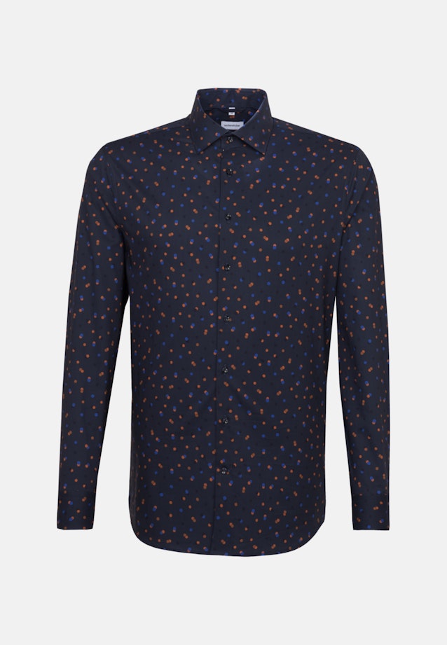 Slim Business Shirt Print in Dark Blue |  Seidensticker Onlineshop