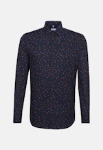 Slim Business Shirt Print in Dark Blue |  Seidensticker Onlineshop