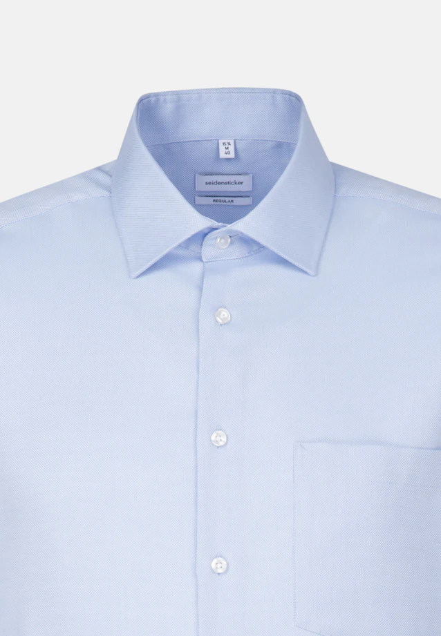 Regular Chemise d'affaires Uni in Bleu Clair |  Seidensticker Onlineshop