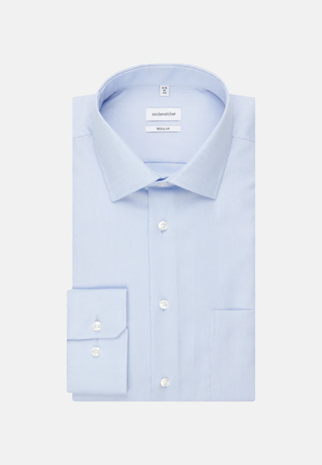 Regular Chemise d'affaires Uni in Bleu Clair |  Seidensticker Onlineshop