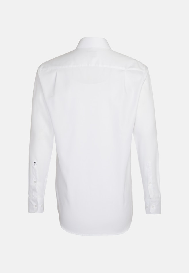 Bügelfreies Struktur Business Hemd in Regular mit Kentkragen und extra langem Arm in Weiß | Seidensticker Onlineshop