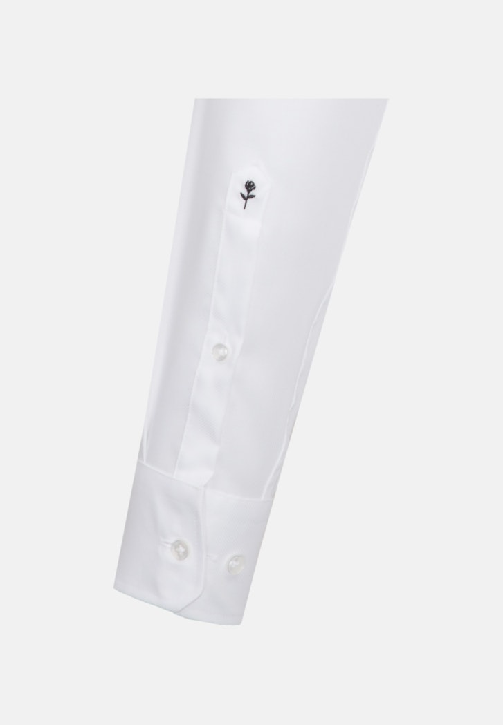 Bügelfreies Struktur Business Hemd in Regular mit Kentkragen und extra langem Arm