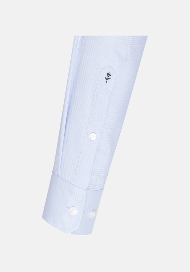 Bügelfreies Struktur Business Hemd in Shaped mit Kentkragen und extra langem Arm in Hellblau | Seidensticker Onlineshop