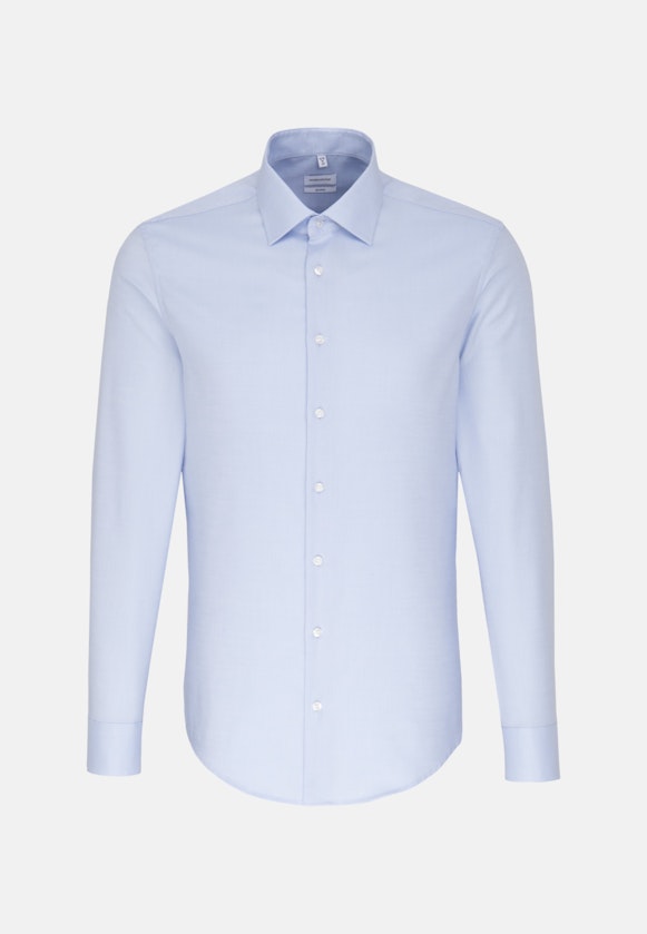 Non-iron Structure Business Shirt in Shaped with Kent-Collar and extra long sleeve in Light Blue |  Seidensticker Onlineshop