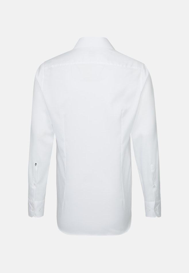 Bügelfreies Struktur Business Hemd in Shaped mit Kentkragen und extra langem Arm in Weiß | Seidensticker Onlineshop