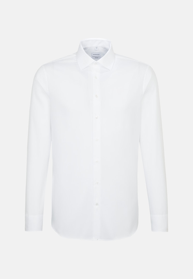 Non-iron Structure Business Shirt in Shaped with Kent-Collar and extra long sleeve