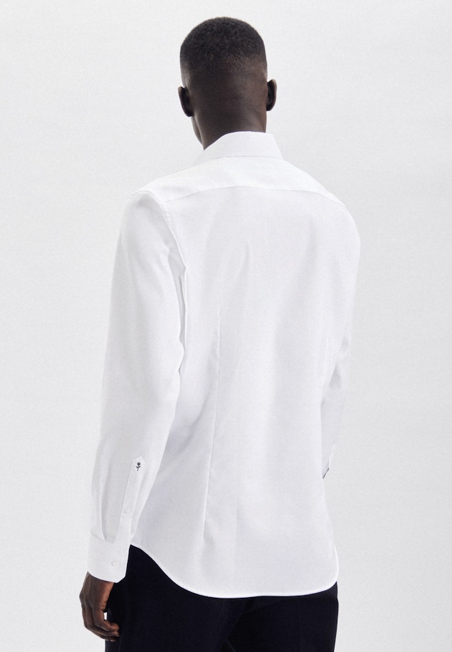 Non-iron Structure Business Shirt in X-Slim with Kent-Collar and extra long sleeve in White | Seidensticker online shop