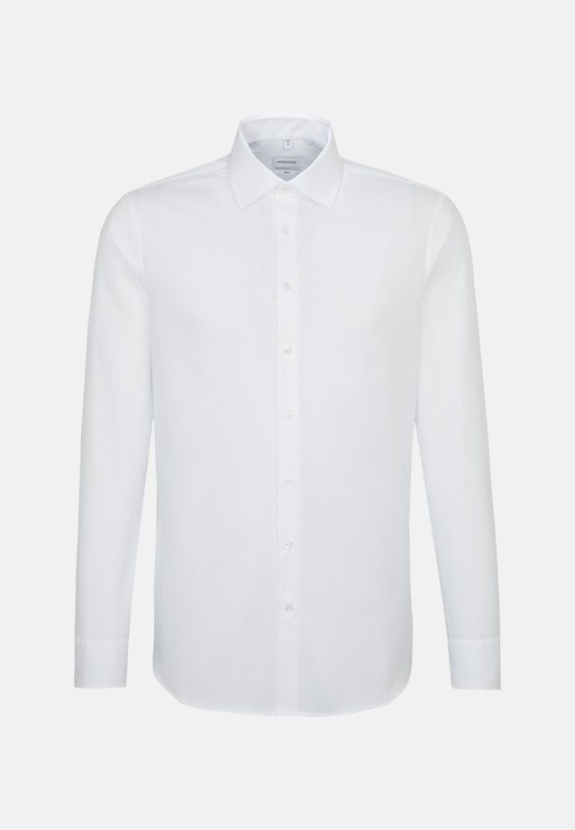 Non-iron Structure Business Shirt in Slim with Kent-Collar and extra long sleeve in White |  Seidensticker Onlineshop