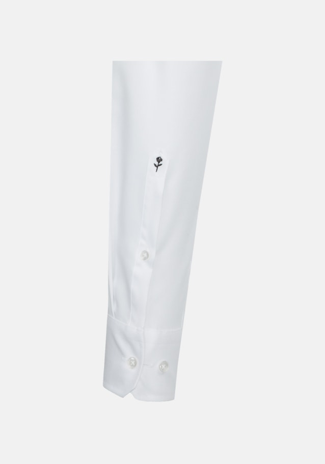 Bügelfreies Struktur Business Hemd in Slim mit Kentkragen und extra langem Arm in Weiß | Seidensticker Onlineshop