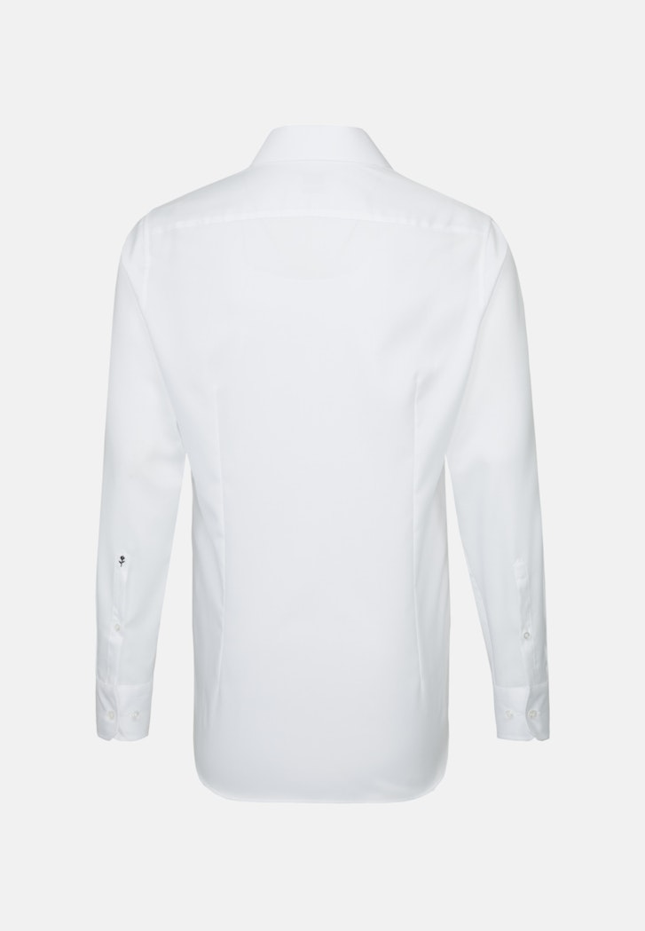 Herren Bügelfreies Struktur Business Hemd in Slim mit Kentkragen und extra  langem Arm weiß | Seidensticker