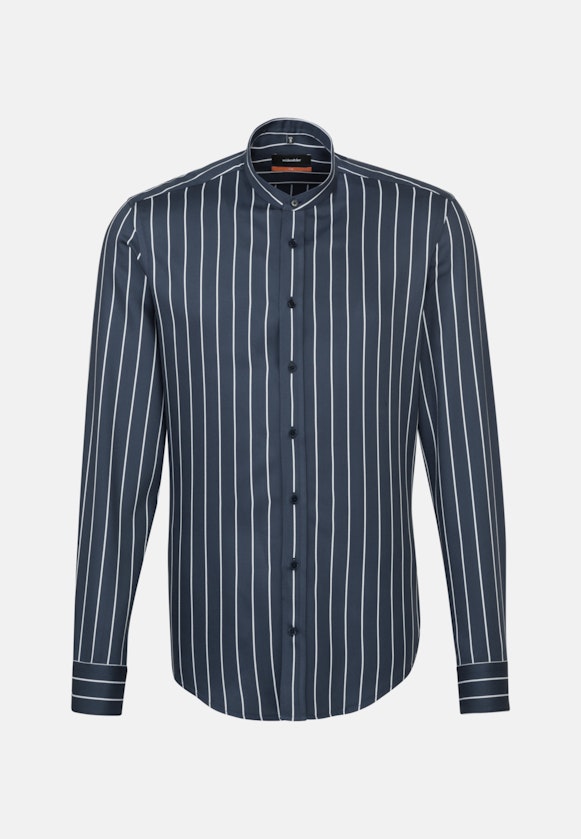 Business Shirt in Slim with Stand-Up Collar in Dark Blue |  Seidensticker Onlineshop