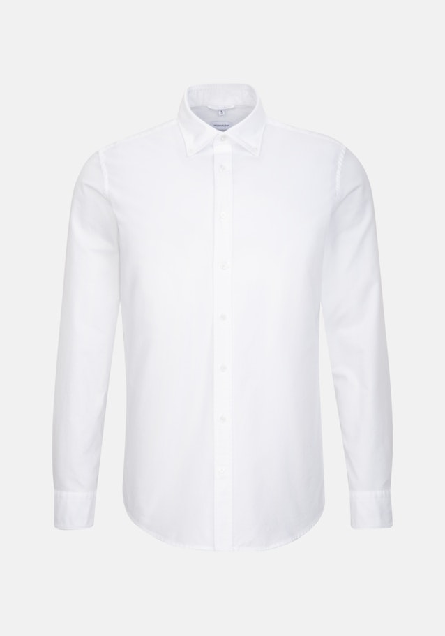 Oxford Business Shirt in Slim with Button-Down-Collar and extra long sleeve in White |  Seidensticker Onlineshop