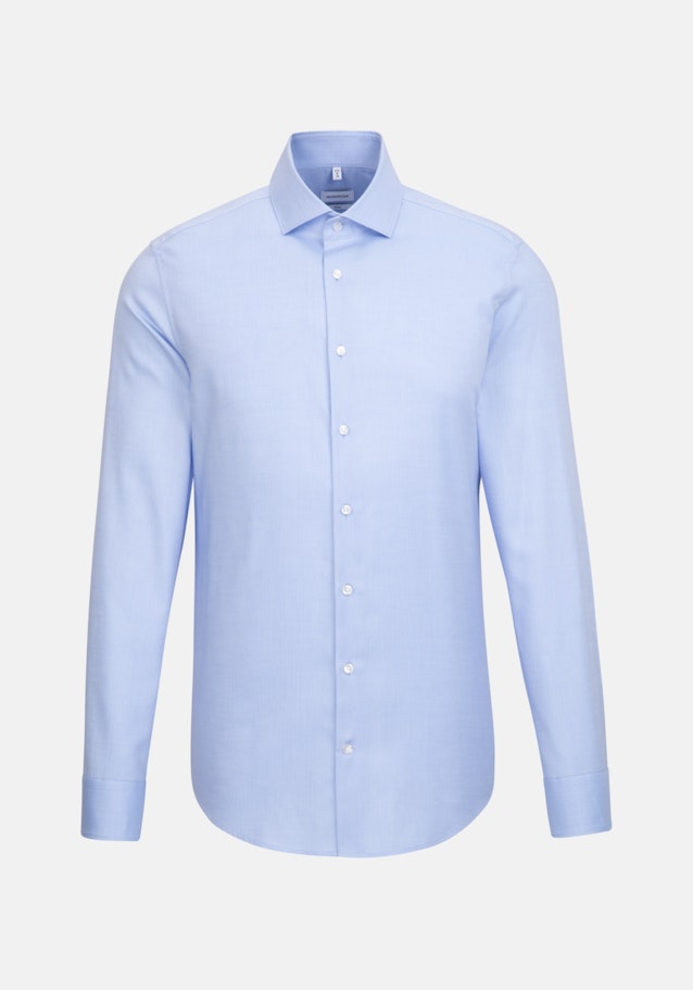 Easy-iron Herringbone pattern Business Shirt in Slim with Kent-Collar in Light Blue |  Seidensticker Onlineshop