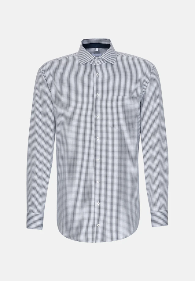 Regular Chemise Business Carreaux in Bleu Foncé |  Seidensticker Onlineshop
