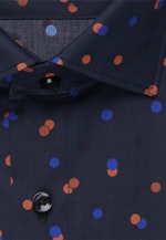 Shaped Business Shirt Print in Dark Blue |  Seidensticker Onlineshop