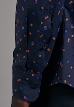 Shaped Business Shirt Print in Dark Blue |  Seidensticker Onlineshop