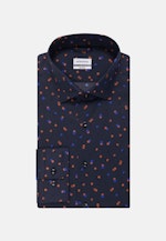 Shaped Business Shirt Print in Dark Blue |  Seidensticker Onlineshop