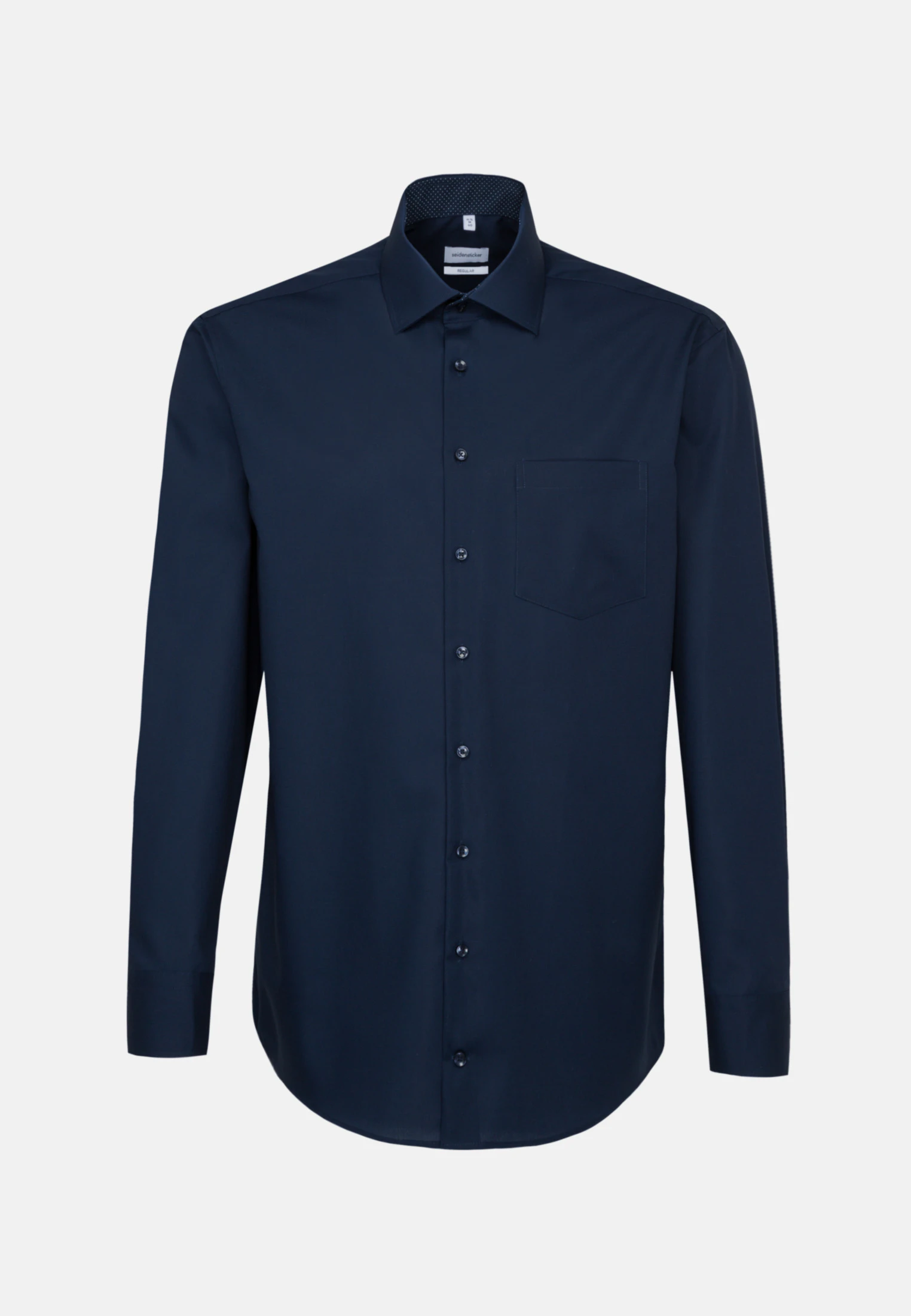 Regular Business Hemd Uni Blau 40