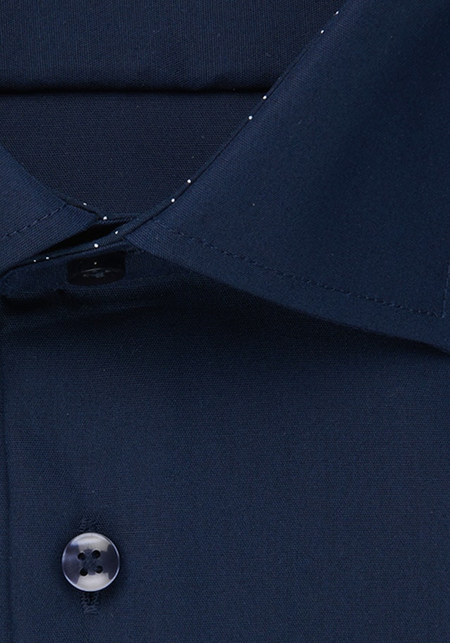 Bügelfreies Popeline Business Hemd in Regular mit Kentkragen und extra langem Arm in Dunkelblau |  Seidensticker Onlineshop