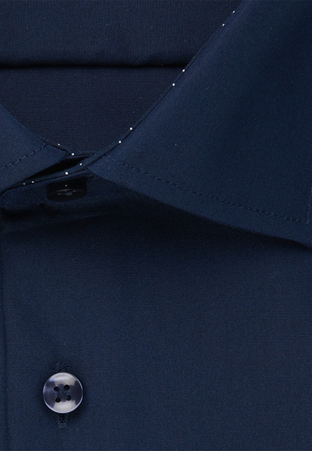 Non-iron Poplin Business Shirt in Regular with Kent-Collar and extra long sleeve in Dark Blue |  Seidensticker Onlineshop