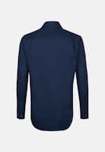 Non-iron Poplin Business Shirt in Regular with Kent-Collar and extra long sleeve in Dark Blue |  Seidensticker Onlineshop