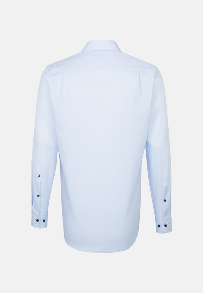 Bügelfreies Popeline Business Hemd in Regular mit Kentkragen und extra langem Arm in Mittelblau | Seidensticker Onlineshop