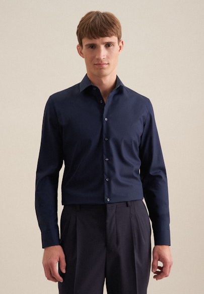 Shaped Chemise d'affaires Uni in Bleu Foncé |  Seidensticker Onlineshop