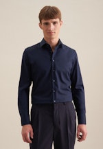 Shaped Business Hemd Uni in Dunkelblau |  Seidensticker Onlineshop