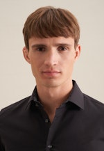 Shaped Business Hemd Uni in Schwarz |  Seidensticker Onlineshop