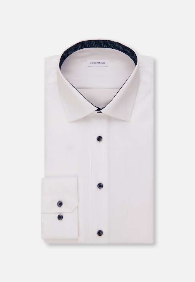 Shaped Business shirt Uni in White | Seidensticker online shop