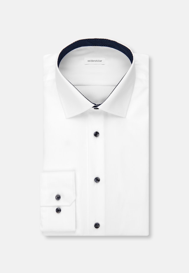Shaped Business Hemd Uni in Weiß |  Seidensticker Onlineshop