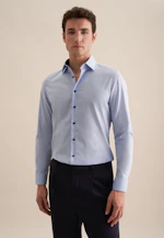 Shaped Business shirt Uni in Medium Blue |  Seidensticker Onlineshop