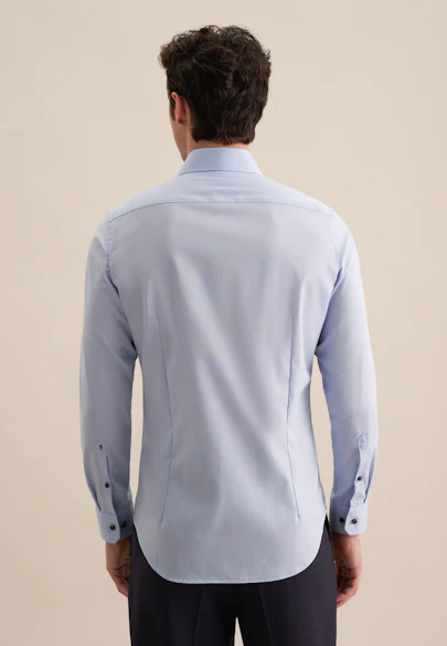 Shaped Business shirt Uni in Medium Blue |  Seidensticker Onlineshop