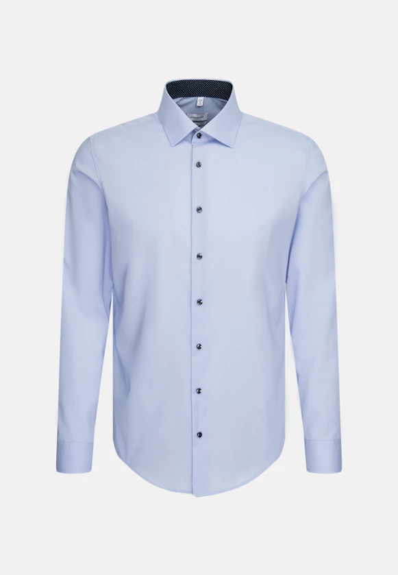 Shaped Business shirt Uni in Medium Blue |  Seidensticker Onlineshop