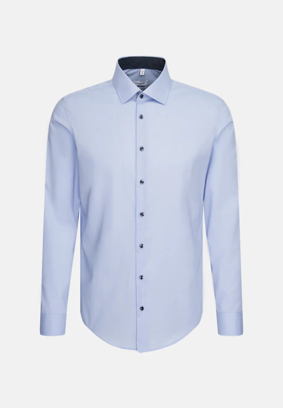 Shaped Business shirt Uni in Medium Blue |  Seidensticker Onlineshop