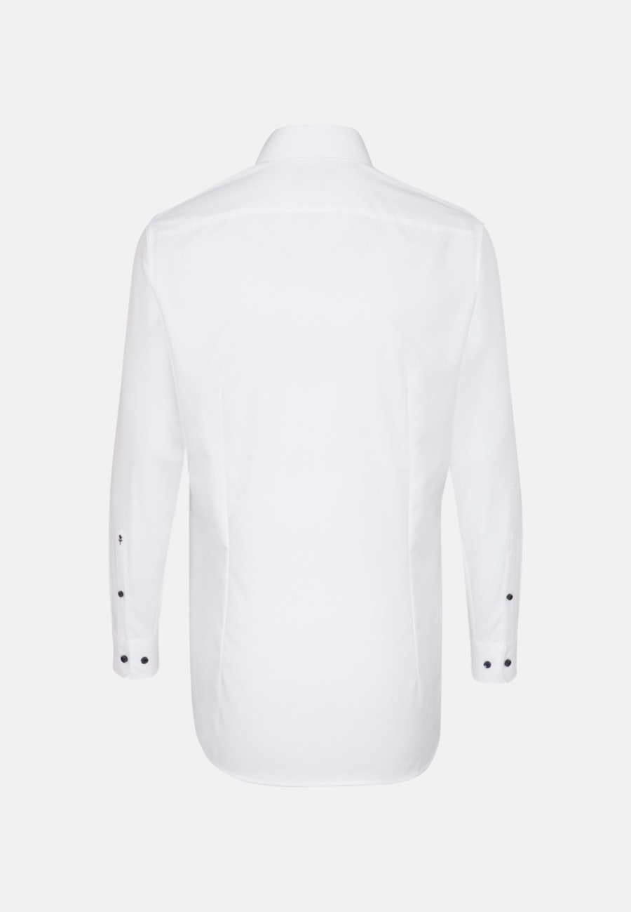 Bügelfreies Popeline Business Hemd in Shaped mit Kentkragen und extra langem Arm in Weiß |  Seidensticker Onlineshop