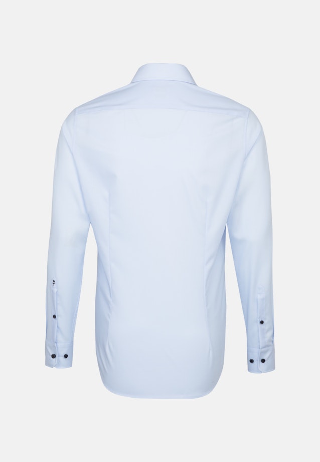 Non-iron Popeline Business overhemd in Shaped with Kentkraag and extra long sleeve in Middelmatig Blauw | Seidensticker Onlineshop