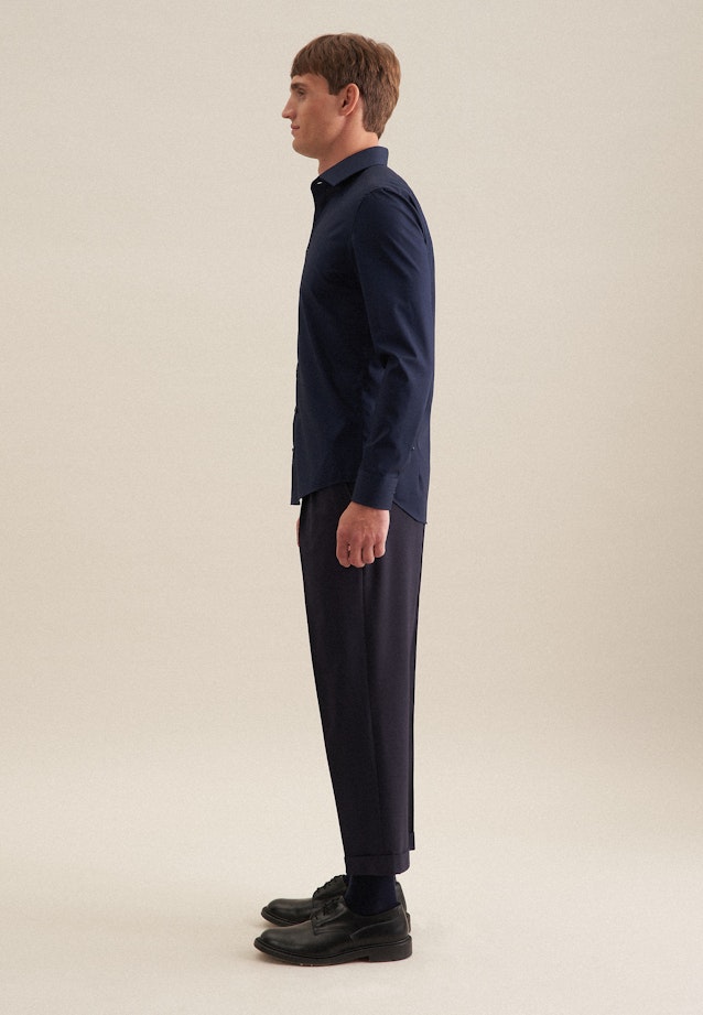 Slim Business Hemd Uni in Dunkelblau |  Seidensticker Onlineshop