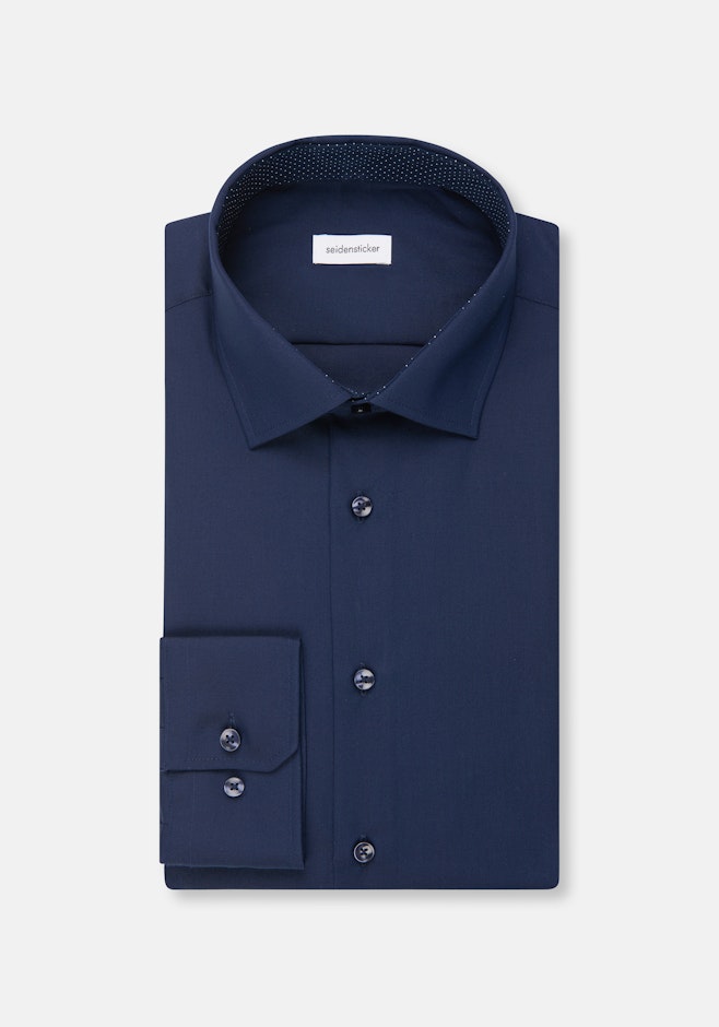 Slim Chemise d'affaires Uni dans Bleu Foncé | Boutique en ligne Seidensticker