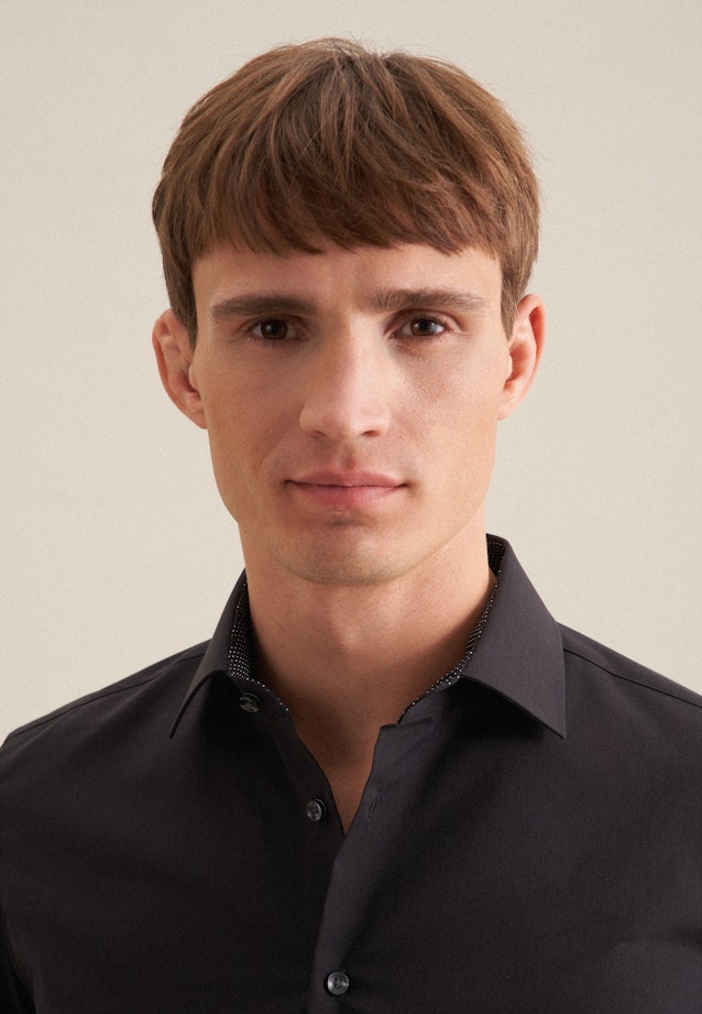 Slim Business Hemd Uni in Schwarz |  Seidensticker Onlineshop