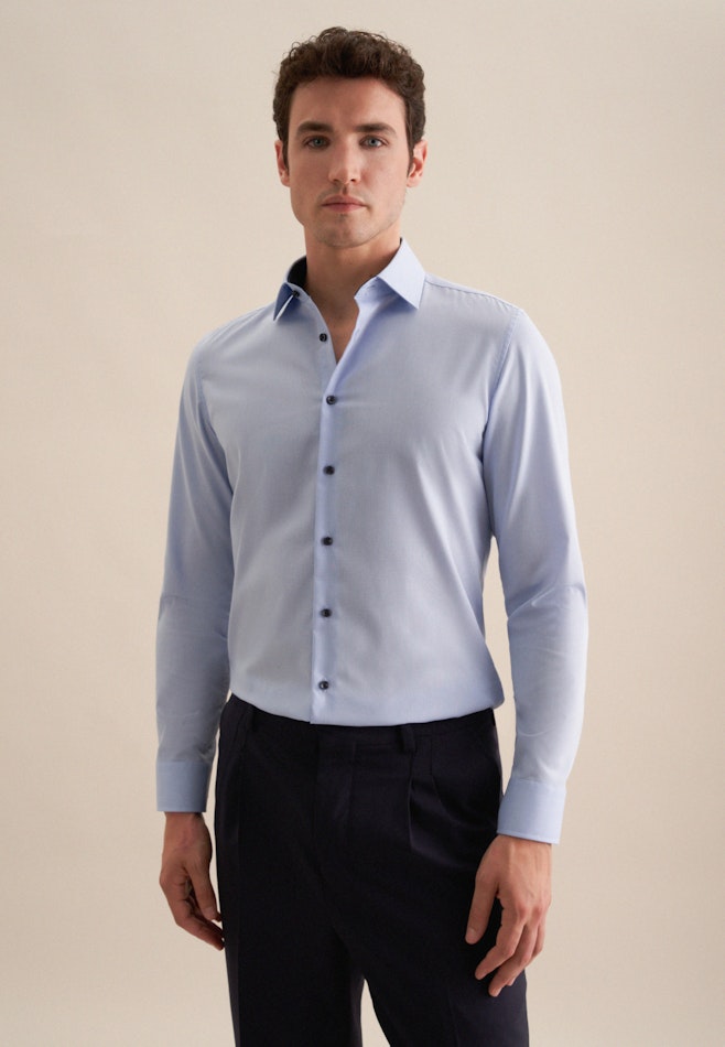 Slim Business shirt Uni in Medium Blue | Seidensticker online shop