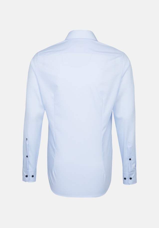 Non-iron Poplin Business Shirt in Slim with Kent-Collar and extra long sleeve in Medium Blue | Seidensticker Onlineshop