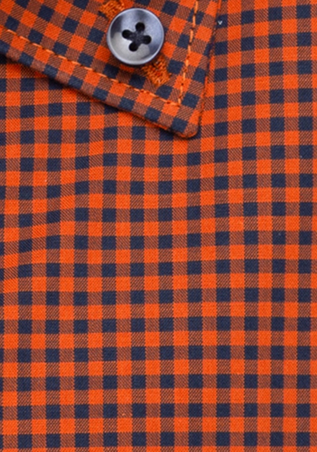 Non-iron Poplin Business Shirt in Shaped with Button-Down-Collar in Orange |  Seidensticker Onlineshop