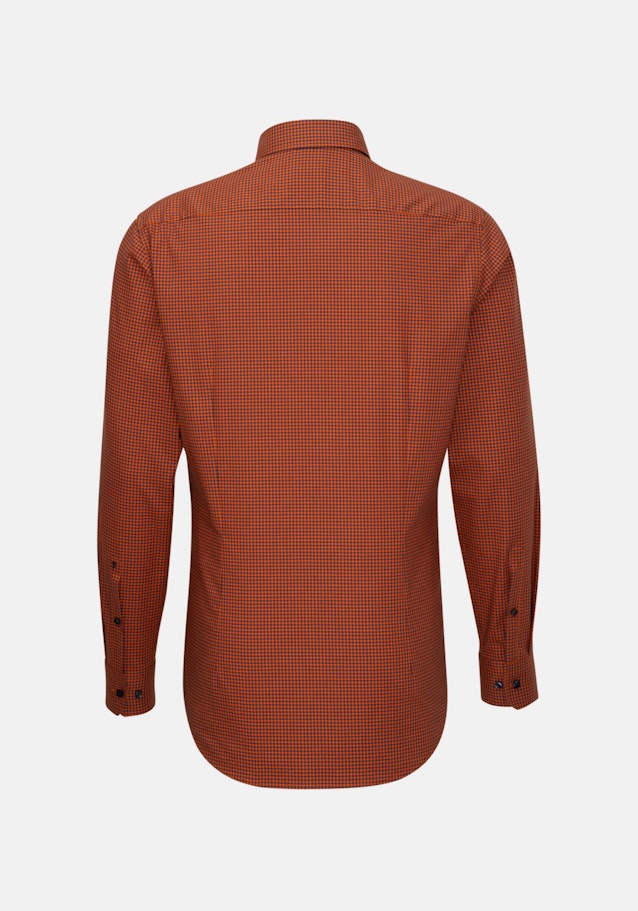 Shaped Business Shirt Check in Orange | Seidensticker Onlineshop