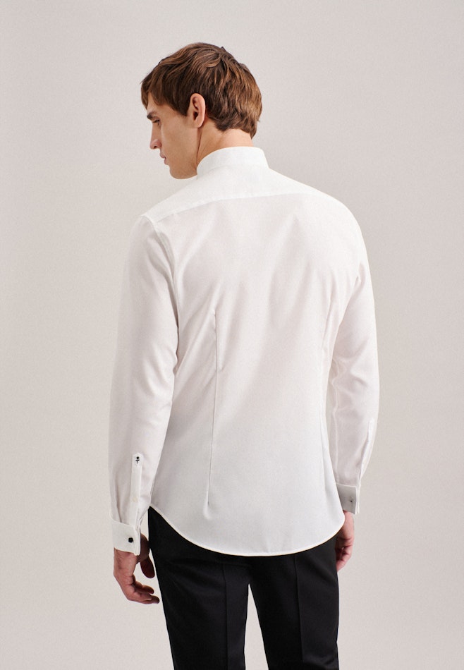 Non-iron Poplin Gala Shirt in Shaped with Wing Collar in Ecru | Seidensticker online shop