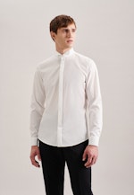 Non-iron Poplin Gala Shirt in Shaped with Wing Collar in Ecru |  Seidensticker Onlineshop